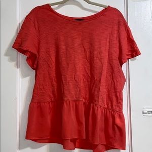 BANANA REPUBLIC Coral Peplum Tee